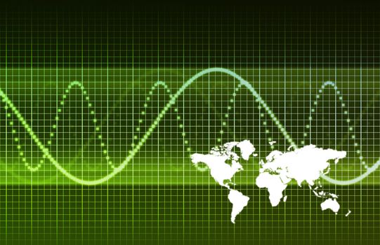 Green Corporate Worldwide Expansion as Clip Art
