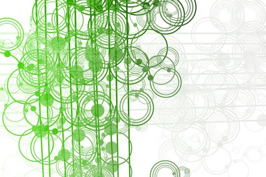 Clean Flowing Lines and Circles Abstract Background 