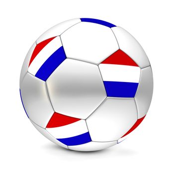 shiny football/soccer ball with the flag of Netherlands on the pentagons