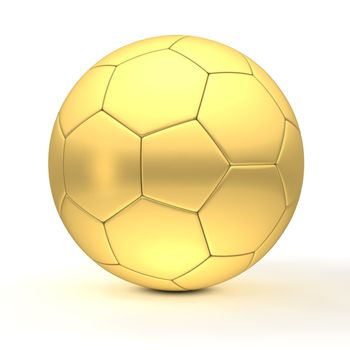 classic ball consisting of gold metallic pentagons and gold metallic hexagons