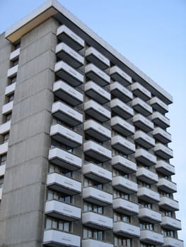 building with many balconies