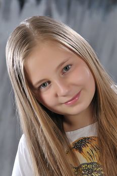 portrait of long-haired girl