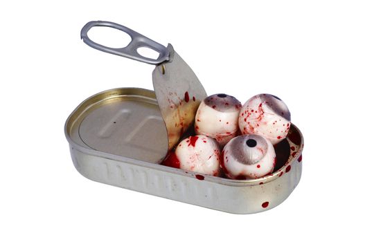 Surreal images - Tin Of Eyeballs - bizarre image - allegory metaphor