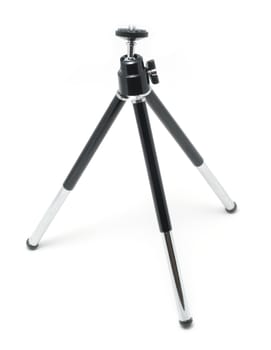 Mini desktop tripod isolated over white background