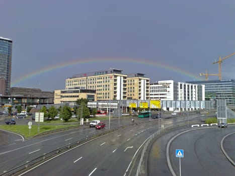 Rainbow over Oslo's eastside