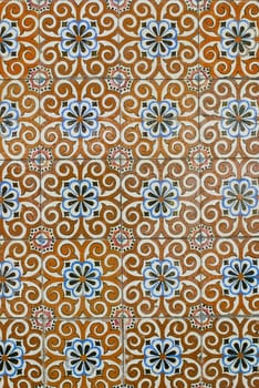 Detail of Portuguese glazed tiles.