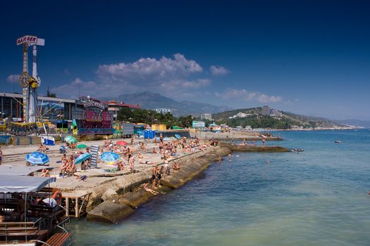 Beach in Alushta, Ukraine