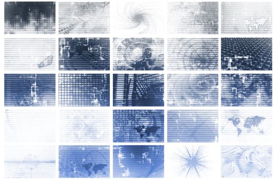 News and Media Overload Tech Abstract Background