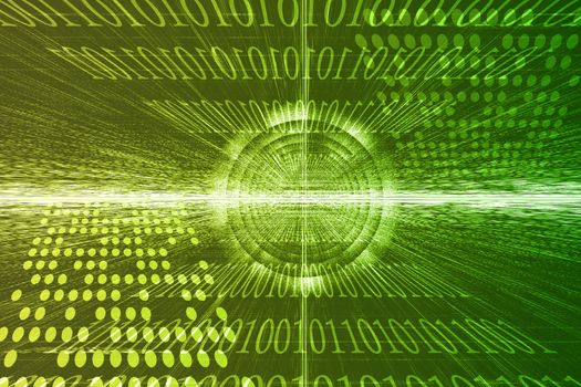 Futuristic Technology Data Flow Color Digital Abstract