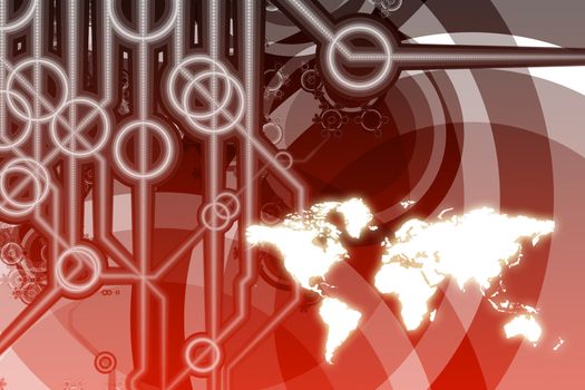 Global Business Color Technology Abstract in Colors