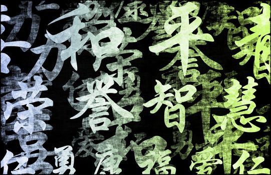 A Feng Shui Auspicious Art Abstract Background