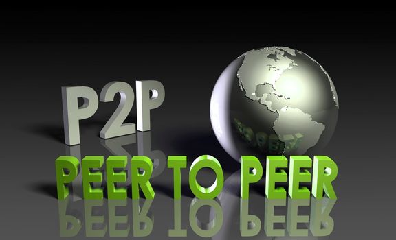 P2P Peer to Peer Technology in 3d