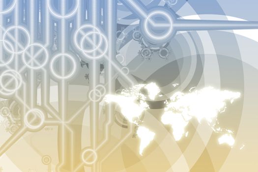 Global Business Color Technology Abstract in Colors