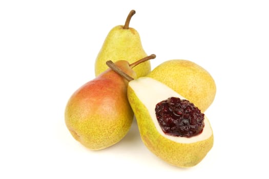 Pears and sweet cherry jam 