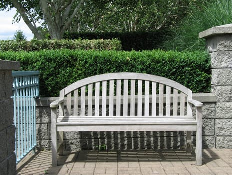 park bench in a garden