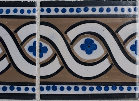 Detail of Portuguese glazed tiles.