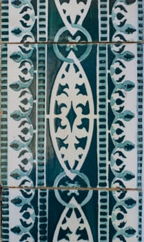 Detail of Portuguese glazed tiles.