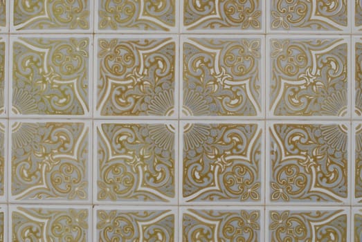 Detail of Portuguese glazed tiles.