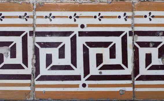 Detail of Portuguese glazed tiles.