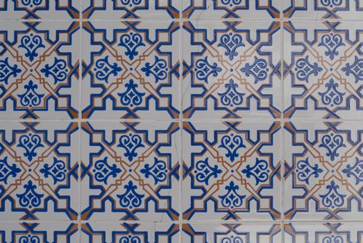 Detail of Portuguese glazed tiles.