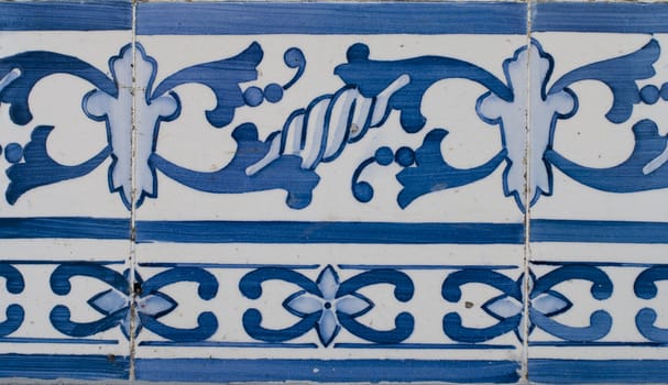 Detail of Portuguese glazed tiles.