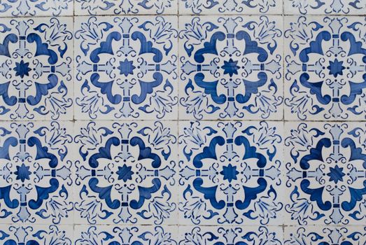 Detail of Portuguese glazed tiles.