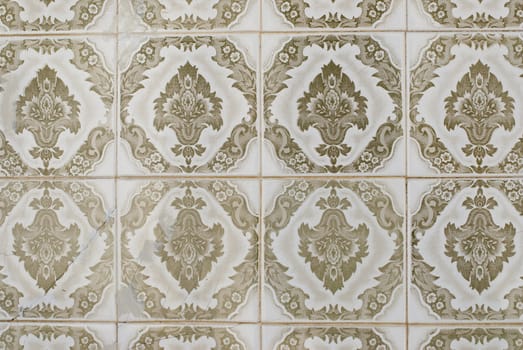 Detail of Portuguese glazed tiles.