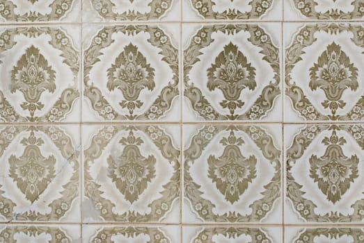 Detail of Portuguese glazed tiles.