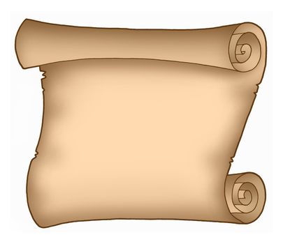 Color illustration of brown parchment.