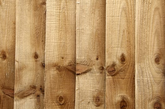A close up detail of a wooden fence