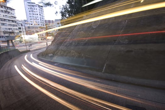 traffic in downtown in hong kong