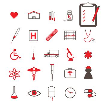 Image of various medical icons.