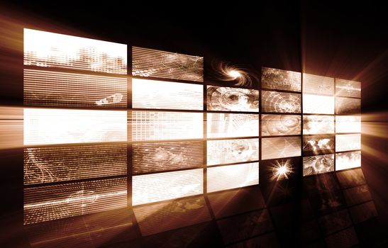Futuristic Web Cyber Data Grid Color Background