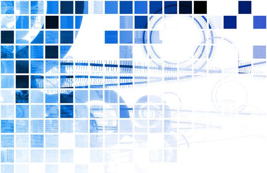 Blue Medical Science Technology as a Art 