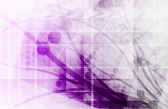Technology Abstract with Futuristic Lines as Art