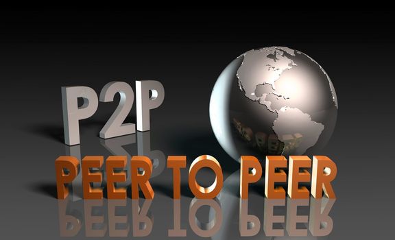 P2P Peer to Peer Technology in 3d