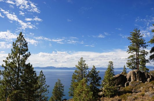 a view on lake Tahoe from Nevada