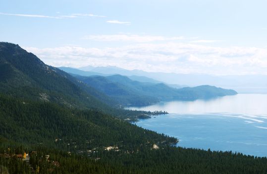 a view on lake Tahoe from northern side
