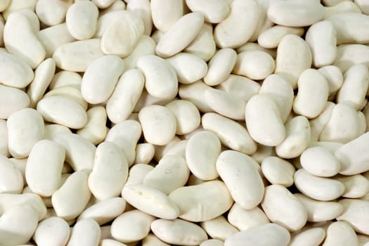 White Beans as Background. Picture shot in Studio.