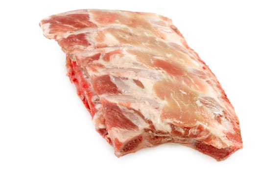 
Pork ribs isolated against white. 