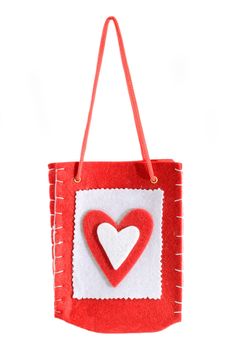 
Love small gift bag isolated on white Background