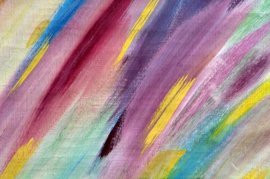 Multicoloured abstract background of varicoloured strokes of brush