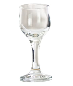 Table wineglass on a white background