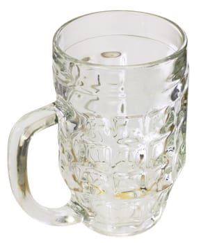 Mug table glass on a white background