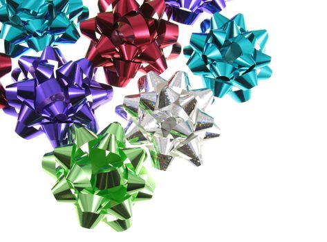 A bunch of Christmas gift bows.
