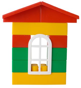 Toy wretched house on the white background