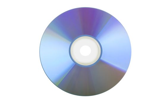 blank CD or DVD on white background