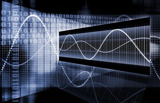 Blue Corporate Data Diagram as an Abstract