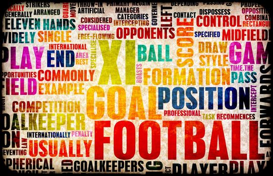 Football Soccer Grunge as Abstract Background Art