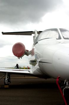 Partial view of executive jet